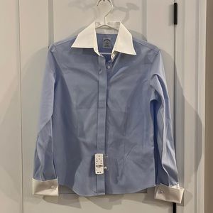 Non-Iron Fitted French Cuff Blouse